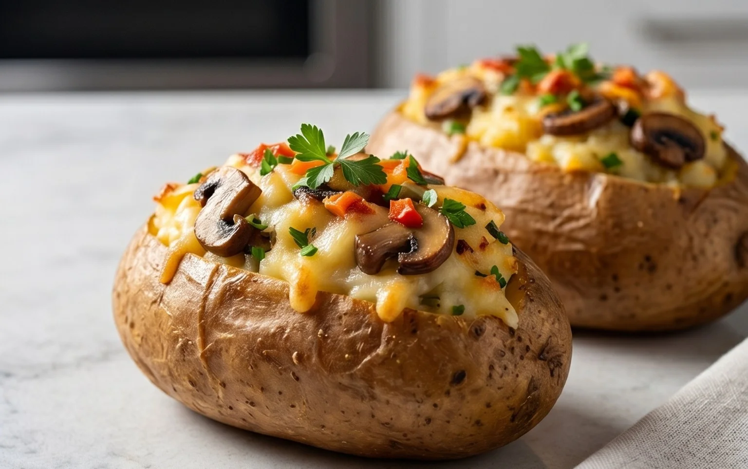 The Ultimate Stuffed Baked Potatoes with Mushrooms