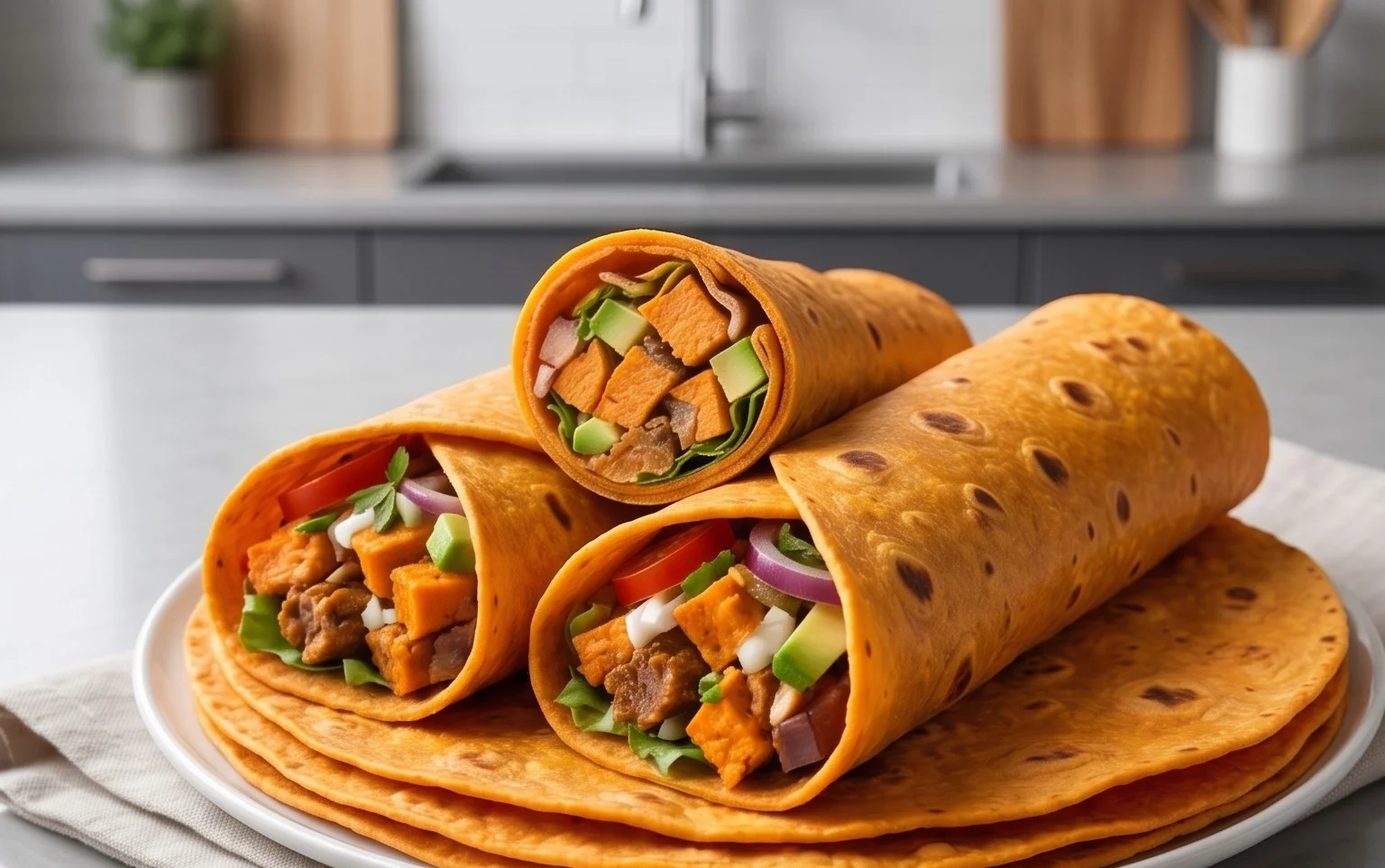 Sweet Potato Tortillas (Gluten-Free Vegan Wraps)