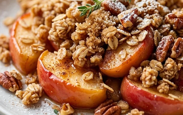 Healthy Breakfast Apple Crum extractble
