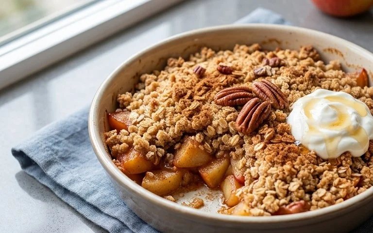Healthy Breakfast Apple Crum extractble