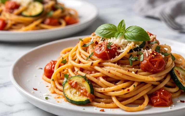 Healthy Tomato Zucchini Pasta