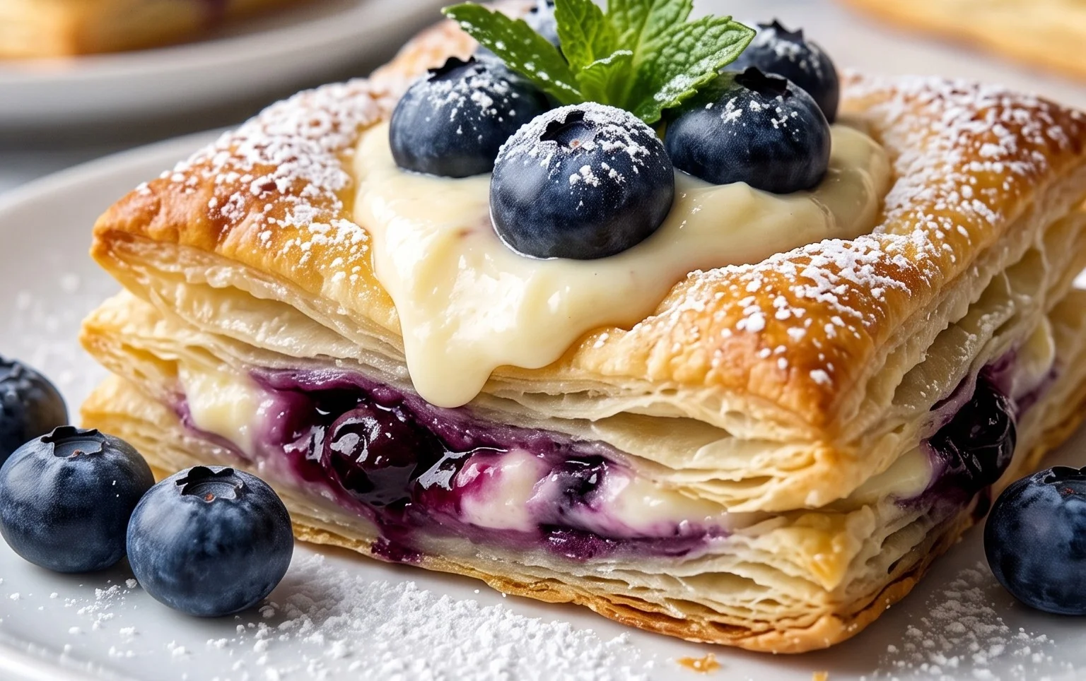 Blueberry Cream Cheese Puff Pastry