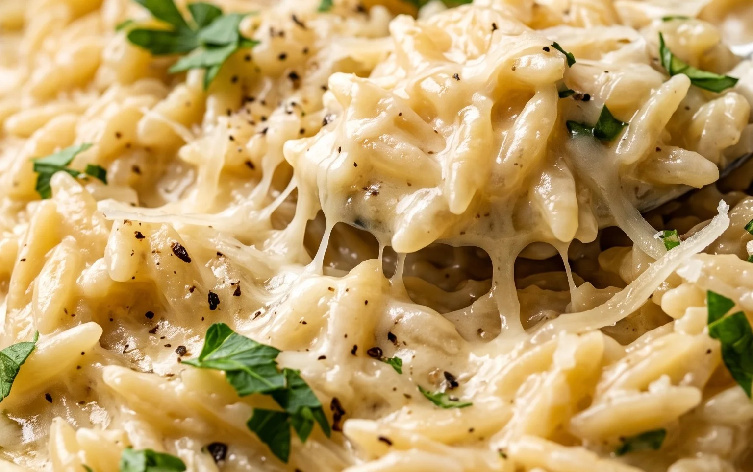 Creamy Garlic Parmesan Orzo
