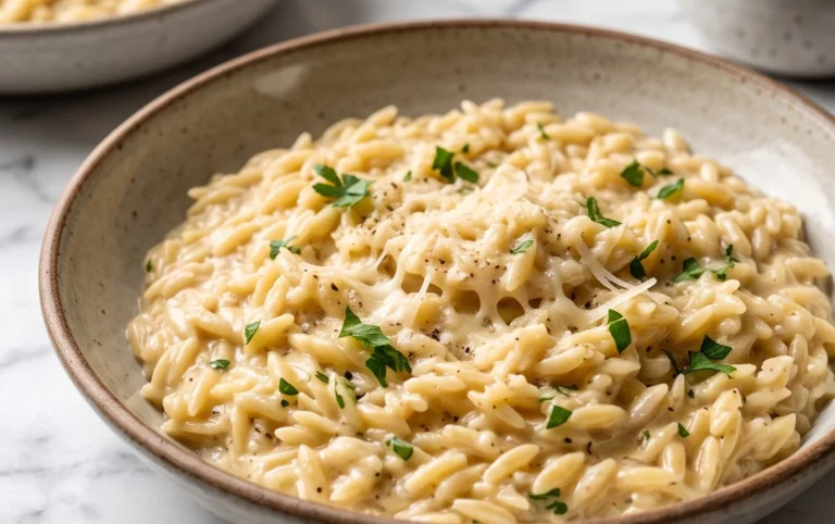 Creamy Garlic Parmesan Orzo