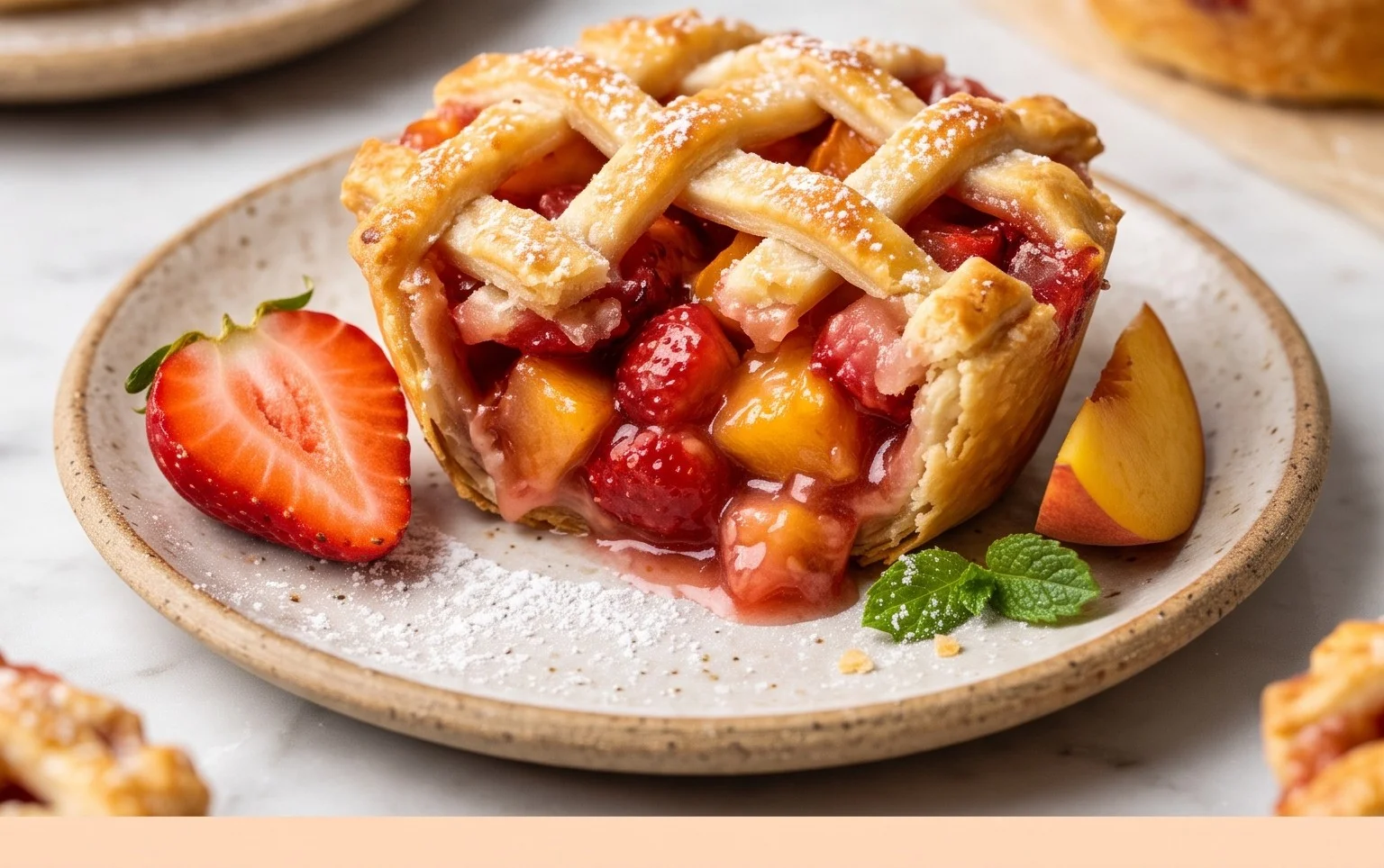 Strawberry Peach Pie Bites