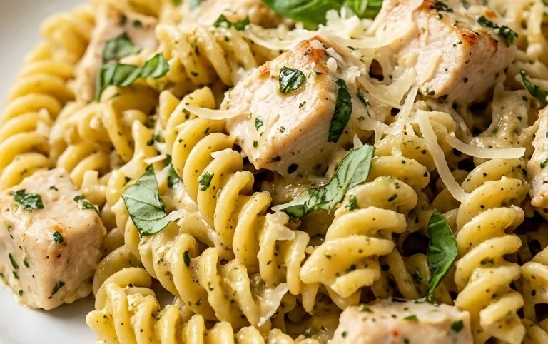 Creamy Chicken Pesto Pasta
