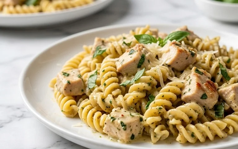 Creamy Chicken Pesto Pasta