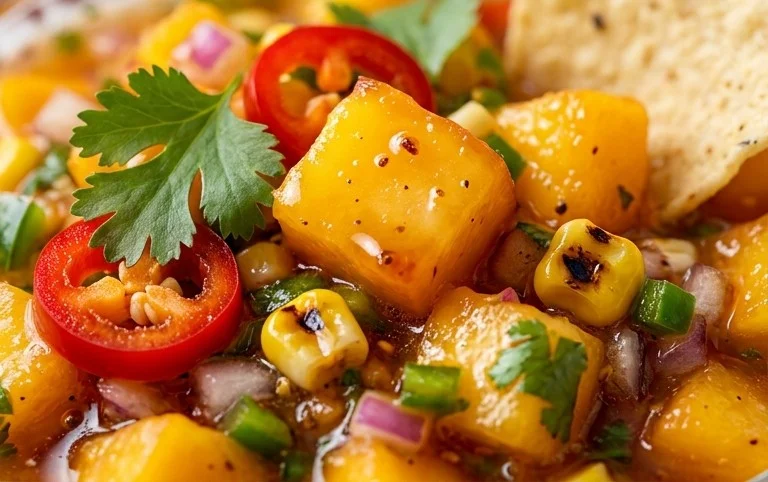 Sweet & Spicy Peach Salsa Canning Recipe