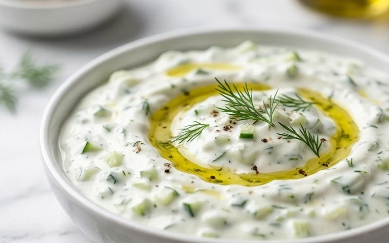 Cucumber Dip with Sour Cream and Dill