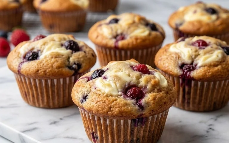 Berry Cream Cheese Muffins