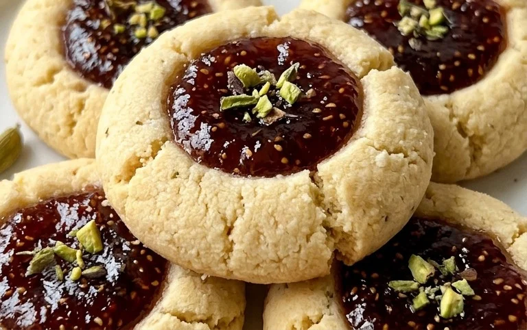 Cardamom Fig Thumbprint Cookies