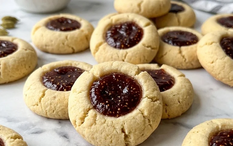 Cardamom Fig Thumbprint Cookies