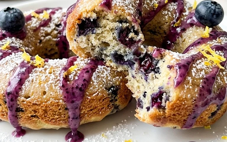 Blueberry Cake Donuts