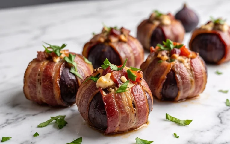 Beef Bacon Wrapped Stuffed Figs