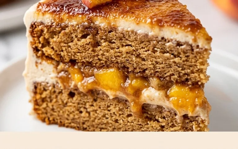 Brown Sugar Layer Cake with Peach Filling