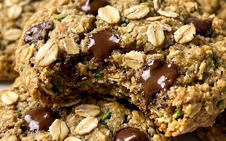 Homemade Zucchini-Oat Chocolate Chip Cookies