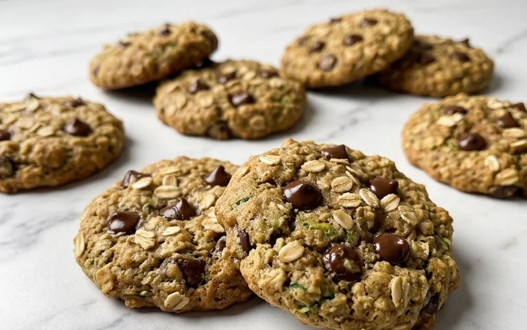 Homemade Zucchini-Oat Chocolate Chip Cookies