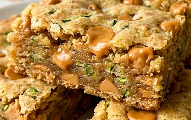 Chewy Butterscotch Zucchini Blondies