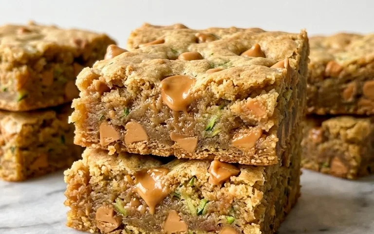 Chewy Butterscotch Zucchini Blondies