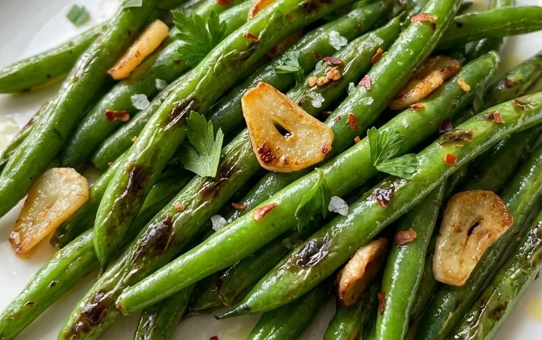 Sautéed Green Beans Recipe with Garlic