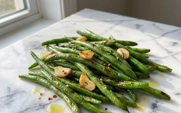 Sautéed Green Beans Recipe with Garlic
