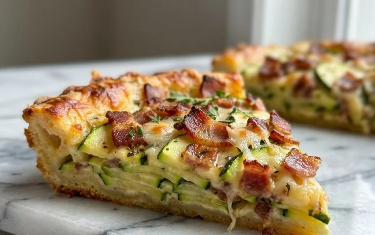 Zucchini and Beef Bacon Slice
