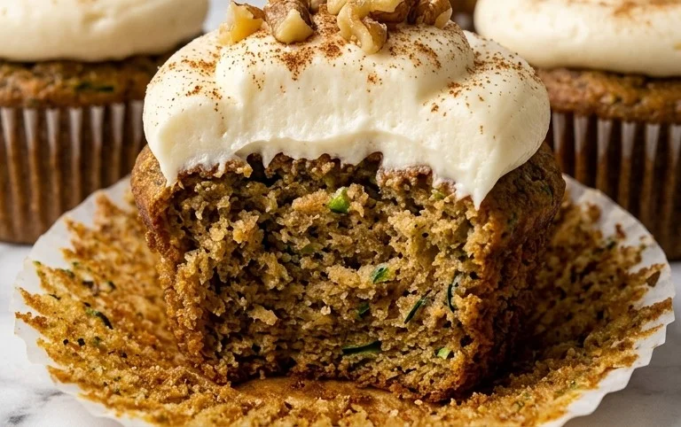 Zucchini Cupcakes with Cream Cheese Frosting
