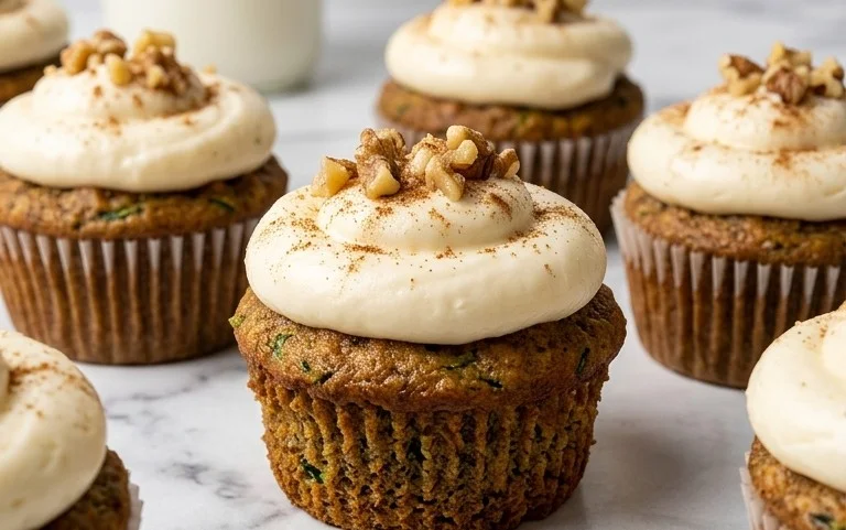 Zucchini Cupcakes with Cream Cheese Frosting