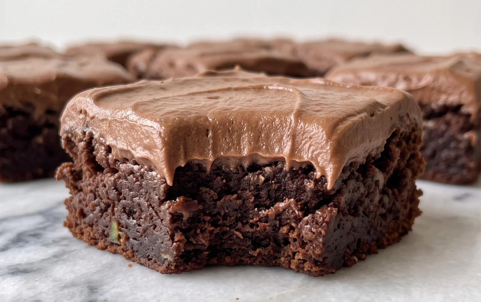 Zucchini Brownies with 1 minute Frosting!