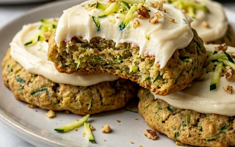 Zucchini Cookies with Cream Cheese Frosting